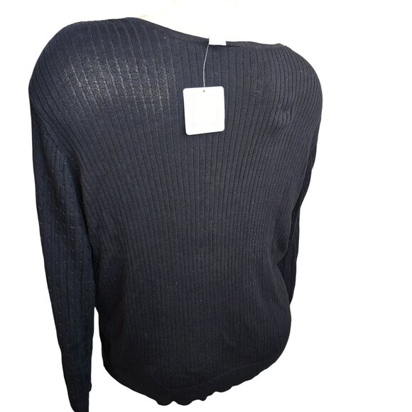 Liz & Me Womens Black Scoop Neck Long Sleeve Sweater Top NWT Size 3X JJ4082 - Picture 4 of 8